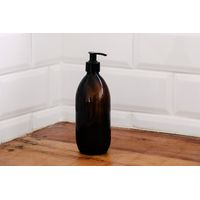 Monstera Amber Bottle with Black Pump - 500ml